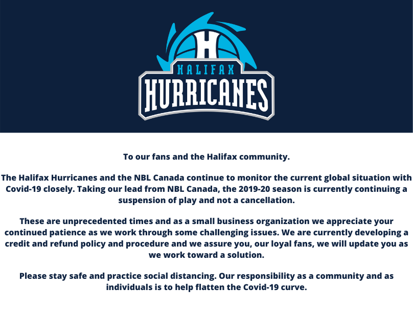 Halifax Hurricanes Covid-19 Update